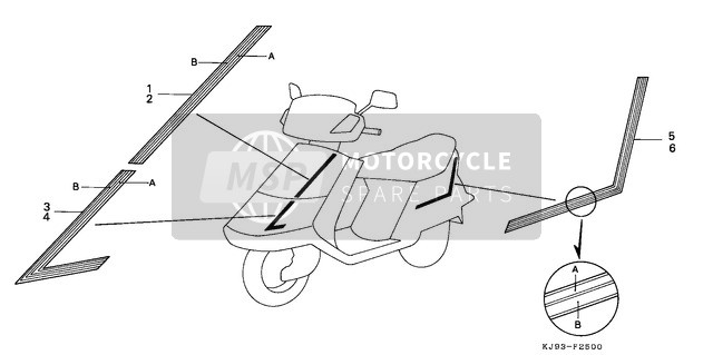 Honda CH125 1986 Stripe (CH125G) for a 1986 Honda CH125